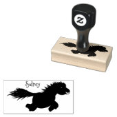 Cute run Shetland pony illustration Rubberstempel (Gestempeld)