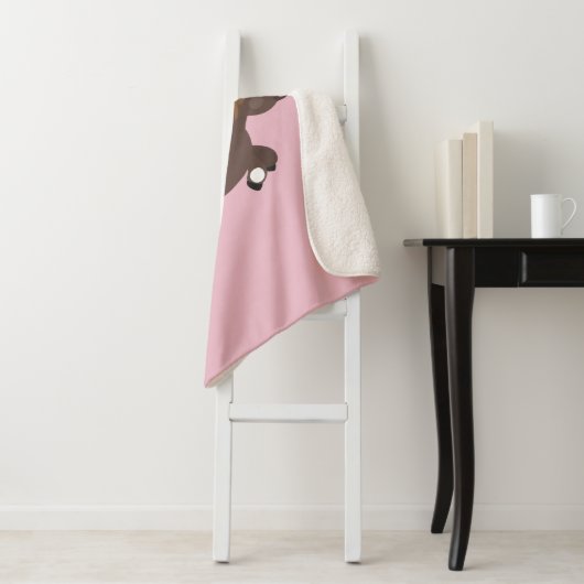 Cute run Shetland pony illustration Sherpa Deken (In situ)