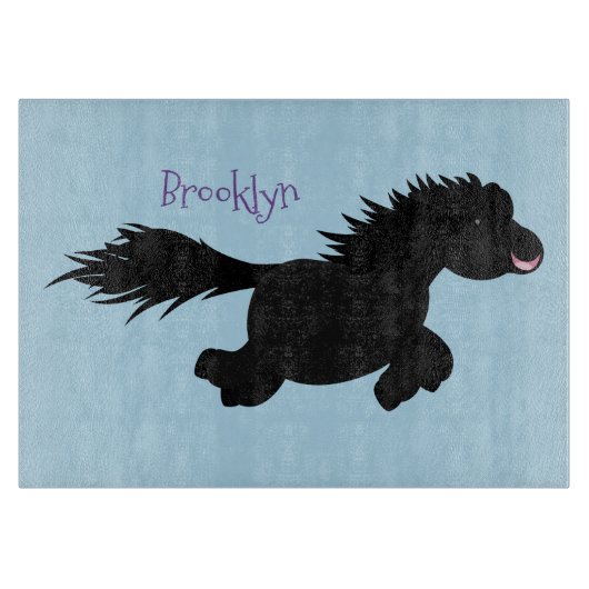 Cute run Shetland pony illustration Snijplank (Voorkant)