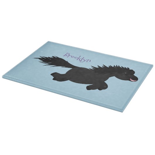 Cute run Shetland pony illustration Snijplank (Hoek)