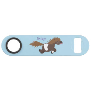 Cute run Shetland pony illustration Speed Flessenopener