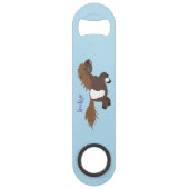 Cute run Shetland pony illustration Speed Flessenopener (Achterkant)