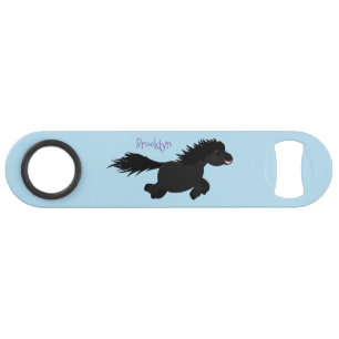 Cute run Shetland pony illustration Speed Flessenopener