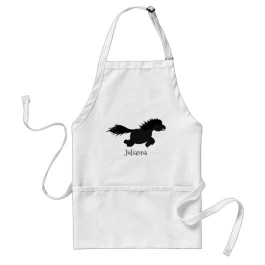 Cute run Shetland pony illustration Standaard Schort (Voorkant)