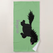 Cute run Shetland pony illustration Strandlaken (Voorkant)