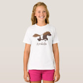 Cute run Shetland pony illustration T-shirt (Voorkant volledig)