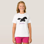 Cute run Shetland pony illustration T-shirt (Voorkant volledig)
