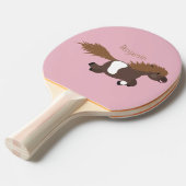 Cute run Shetland pony illustration Tafeltennisbatje (Voorkant Gekanteld)