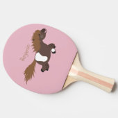 Cute run Shetland pony illustration Tafeltennisbatje (Zijkant)