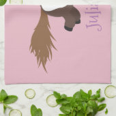 Cute run Shetland pony illustration Theedoek (Gevouwen)