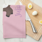 Cute run Shetland pony illustration Theedoek (Quarter Fold)