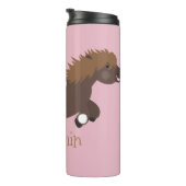 Cute run Shetland pony illustration Thermosbeker (Geroteerd rechts)