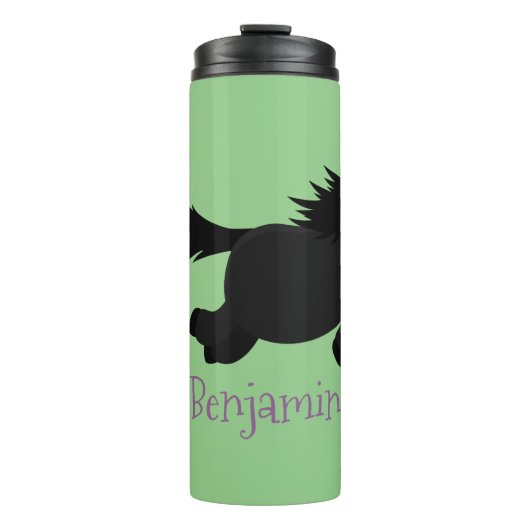 Cute run Shetland pony illustration Thermosbeker (Voorkant)