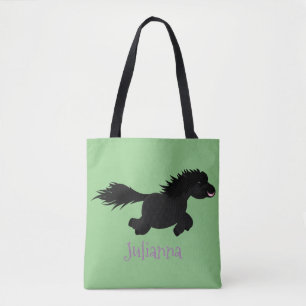 Cute run Shetland pony illustration Tote Bag