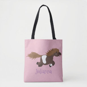 Cute run Shetland pony illustration Tote Bag
