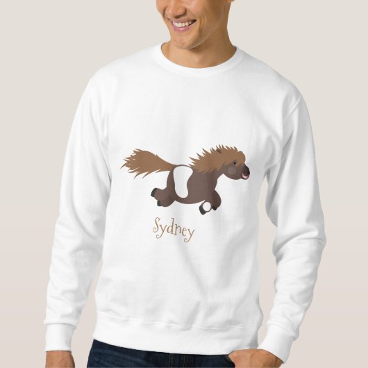 Cute run Shetland pony illustration Trui (Voorkant)
