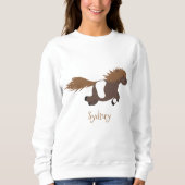 Cute run Shetland pony illustration Trui (Voorkant)