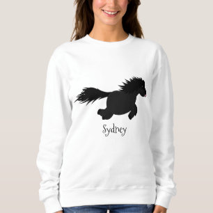 Cute run Shetland pony illustration Trui