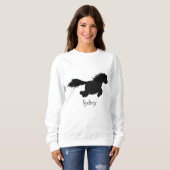 Cute run Shetland pony illustration Trui (Voorkant volledig)