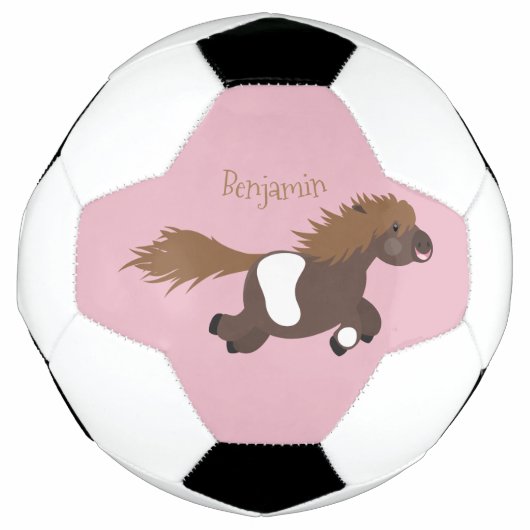 Cute run Shetland pony illustration Voetbal (Voorkant)