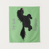 Cute run Shetland pony illustration Wandkleed (Voorkant)