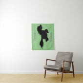 Cute run Shetland pony illustration Wandkleed (In situ)