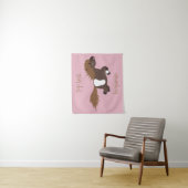 Cute run Shetland pony illustration Wandkleed (In situ)