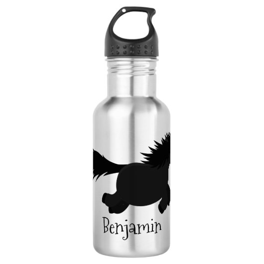 Cute run Shetland pony illustration Waterfles (Voorkant)