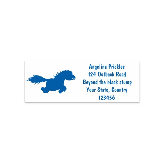 Cute run Shetland pony illustration Zelfinktende Stempel (Design)