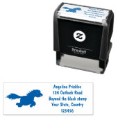 Cute run Shetland pony illustration Zelfinktende Stempel (In situ)