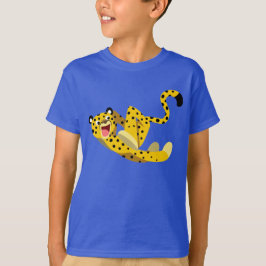 Cute Runing Cartoon Cheetah Children T-Shirt