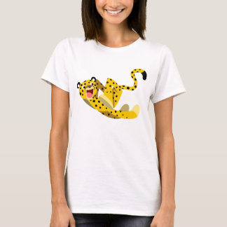 Cute Runing Cartoon Cheetah Women T-Shirt