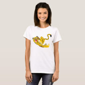 Cute Runing Cartoon Cheetah Women T-Shirt (Voorkant volledig)