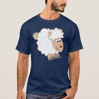 Cute Runing Cartoon Sheep T-Shirt