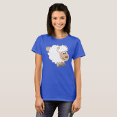 Cute Runing Cartoon Sheep Women T-Shirt (Voorkant volledig)