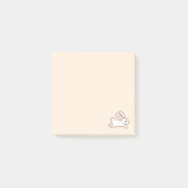 Cute Running Bunny Rabbit Beige Post-it® Notes (Voorkant)