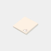 Cute Running Bunny Rabbit Beige Post-it® Notes (Schuin)