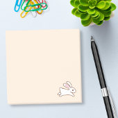 Cute Running Bunny Rabbit Beige Post-it® Notes