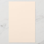 Cute Running Bunny Rabbit Custom Text Beige Briefpapier (Achterkant)