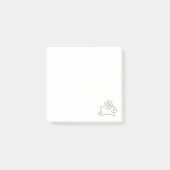 Cute Running Bunny Rabbit Post-it® Notes (Voorkant)