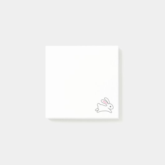Cute Running Bunny Rabbit Post-it® Notes (Voorkant)