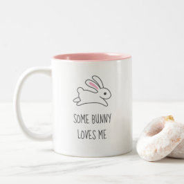 Cute Running Bunny Rabbit Quote Tweekleurige Koffiemok