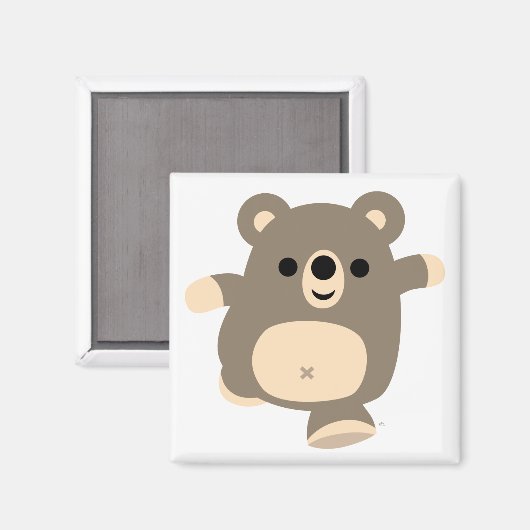 Cute Running Cartoon Beer magnet (Voorkant / Achterkant)