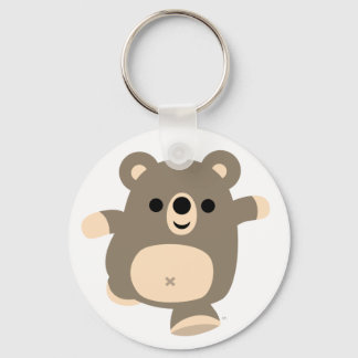 Cute Running Cartoon Beer Sleutelhanger
