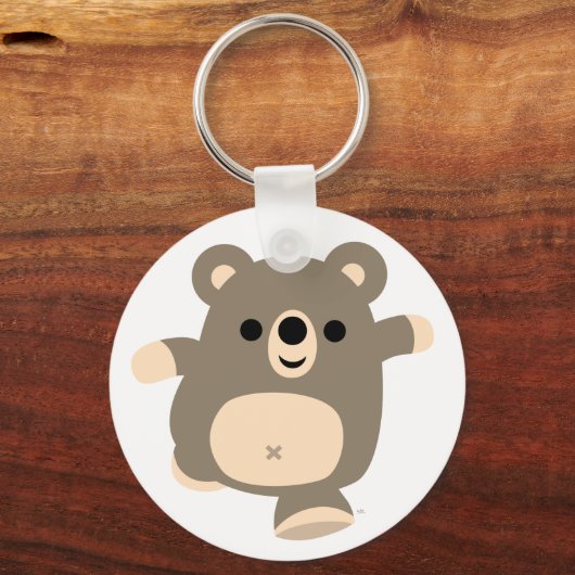 Cute Running Cartoon Beer Sleutelhanger (Voorkant)