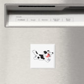 Cute Running Cartoon Border Collie Magnet (Insitu (Vaatwasser))