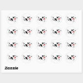 Cute Running Cartoon Border Collie Sticker (Vel)