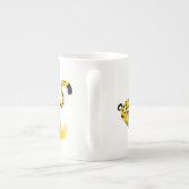 Cute Running Cartoon Cheetah Porselein Kop (Achterkant)