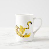 Cute Running Cartoon Cheetah Porselein Kop (Rechts)