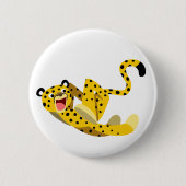 Cute Running Cartoon Cheetah Ronde Button 5,7 Cm (Voorkant)